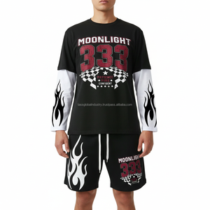 Conjunto Deportivo de Verano para Hombre, Camiseta y Pantalones Jogger, Alta Calidad, Ligero, 100% Algodón Ecológico, Estampado de Dibujos Animados Personalizado - Product Image 4