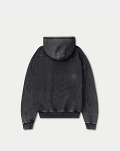 Sweats à capuche personnalisés pour hommes 100% coton lourd Boxy Vintage Streetwear surdimensionné Pull Over sweats à capuche lavés à l'acide pour hommes confort - Product Image 6