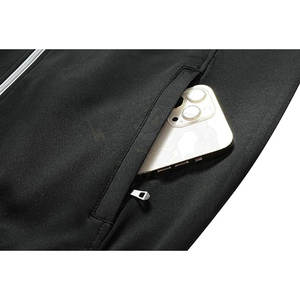 ชุดวอร์ม2ชิ้นสำหรับนักกีฬาชายเสื้อออกกำลังกายมีซิปเต็มตัวเสื้อแจ็กเก็ตและกางเกงกางเกงสำหรับยิมวิ่งออกกำลังกายกิจกรรมกลางแจ้ง - Product Image 4