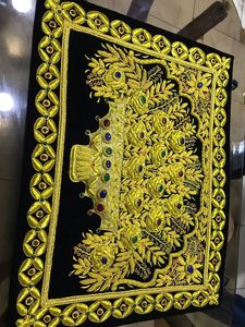 Alfombra tejida a mano Zari Jewel, exquisito diseño de piedra semipreciosa para decoración opulenta del hogar, el mejor precio en línea - Product Image 4