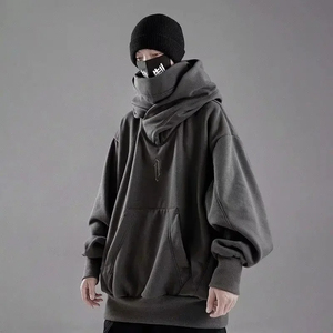 Vente en gros Hommes et Femmes Toutes Tailles Collection Printemps Surdimensionné Polaire Dessin Animé Couverture Visage Style Ninja Pull Hoodies Sweatshirts - Product Image 3