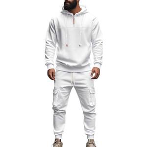 Ensembles de survêtements pour hommes Survêtement d'hiver pour hommes à plusieurs poches avec fermeture éclair Ensemble 2 pièces Pantalons de survêtement personnalisés - Product Image 1