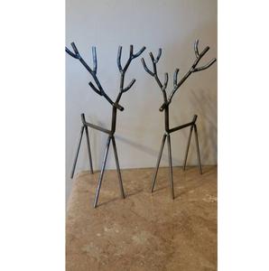 Metal Reindeer Black Finished Christmas Showpiece Modern Holiday Accent for Living Room & Events - Product Image 3