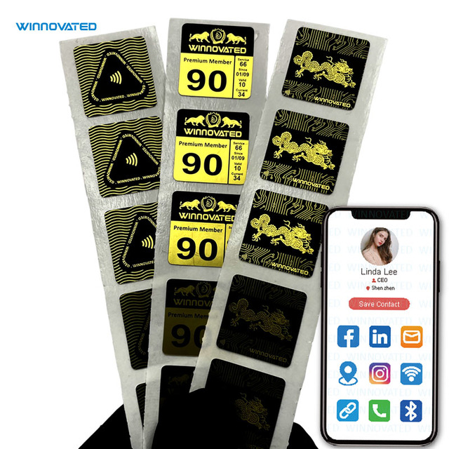 Waterproof Cellphone Digital Writable Social Media Business NFC Sticker Label Tags