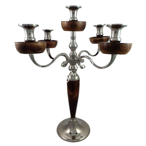 Candélabre éclaircissant de mariage en laiton bougeoir de luxe moderne décoration de table bougeoir élégant au prix de gros - Product Image 4