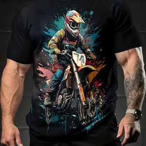 Camiseta de Algodón Duradera para Hombre, con Estampado Digital, Logotipo/Colores Personalizados, Antiarrugas, Transpirable y Ecológica - Venta al por Mayor - Product Image 1