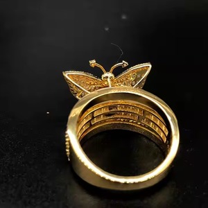 Bague de fiançailles et de mariage pour hommes en plaqué or massif 14Kt d'excellente qualité - Product Image 3