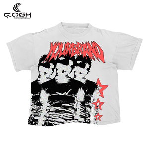 Fournisseur d'usine t-shirts personnalisés sérigraphie vierge DTF DTG impression bouffante en détresse Chenille Applique broderie lavage à l'acide hommes t-shirt - Product Image 1