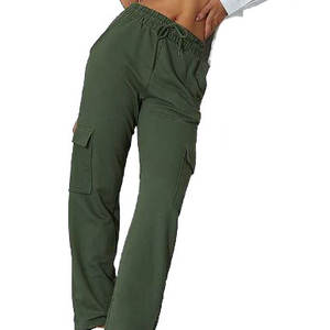 กางเกงวอร์มขนแกะปรับแต่งได้สำหรับผู้หญิงสำหรับงานปาร์ตี้และใช้ในบ้านตกแต่งด้วยยางยืดและโลโก้สำหรับฤดูหนาว - Product Image 3