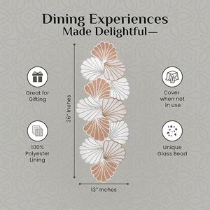 Fancy Handmade Beaded <b>Runner</b> Placemat Decorative Embroidered Design for <b>Dining</b> <b>Table</b> Knitted <b>Runners</b> for Hotels and Weddings - Product Image 5