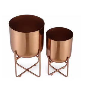 Maceta de metal inoxidable con nuevo diseño para decoración del hogar y el jardín, maceta de metal con textura única acabada a precio económico - Product Image 4