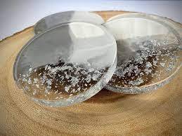 Dessous de verre en résine époxy personnalisable de haute qualité avec un design unique Offre Spéciale des tapis et tampons en verre pour boissons quotidiennes - Product Image 1