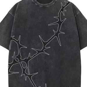 T-shirts personnalisés imprimés numériquement, style vintage, pour hommes, streetwear, manches courtes, surdimensionnés, hip-hop, lavables - Product Image 6