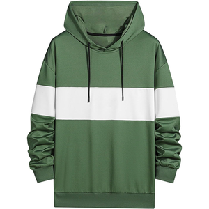 Sweat à capuche rayé tendance, 100% coton, sweat à capuche rayé uni surdimensionné, unisexe, pour hommes et femmes, vente en gros - Product Image 2