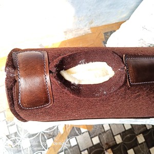 Hot Sale Custom Made Western Horse Riding Wool <b>Felt</b> Saddle <b>Pad</b> Indian Manufacturer Sheepskin Polyester Fleece Lining High - Product Image 3