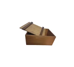 보관 천 상자와 가정 정원 벽 장식 (whatsapp 0084587176063 Sandy) 에 대 한 뚜껑과 골동품 갈색 나무 상자