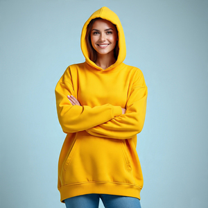 Sweat à capuche tendance 2025 pour femmes, tissu épais, molleton de coton 450 GSM, sweat à capuche oversize pour femmes, vente en gros - Product Image 2
