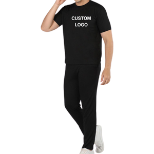 ชุดเสื้อผ้าฝ้ายผ้าลูกฟูกสำหรับผู้ชายผ้าฝ้ายออร์แกนิกพรีเมี่ยม2ชิ้นเนื้อนุ่มระบายอากาศน้ำหนักเบา - Product Image 4