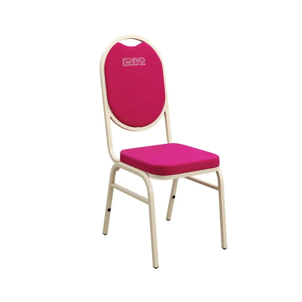 EVO-MC101 Factory Price Cheap Fabric Stackable Conference Hall Hotel Chair Metal Training Chairs Dining Chair For Sale