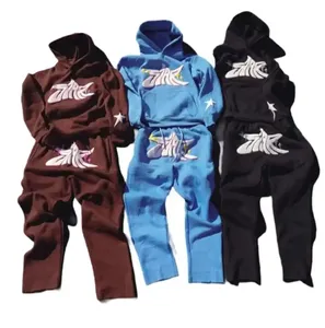 Vente en gros de haute qualité sweats à capuche d'hiver ensemble de pantalons de survêtement impression 3D personnalisée Hip Hop Streetwar survêtements femmes hommes survêtements - Product Image 6