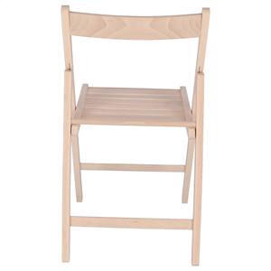 WELL HOME FURNITURE & DECORATION Set di 4 Sedie da Giardino in Legno di Faggio Non Verniciato Design BAS - Product Image 5