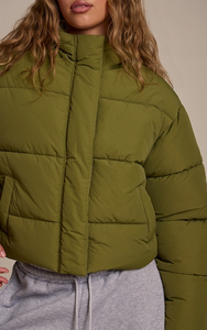 Manteau d'hiver personnalisé pour femme, chaud, respirant, à capuche, en toile tricotée, style doudoune, 100 % polyester, vêtement d'extérieur tendance, grandes tailles - Product Image 3