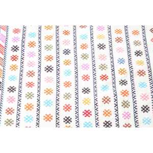 พรมคิลิมวินเทจสไตล์ตุรกี ขนาด 1.9x3.1 ฟุต (59x94 ซม.) พรมขนสัตว์สีขาวลายแบบนามธรรม - Product Image 4