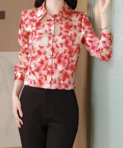 c Trending Sublimation Printed Shirt High Quality Full Sleeves Shirts Stylish Design Wholesale Women's Shirts - Product Image 6