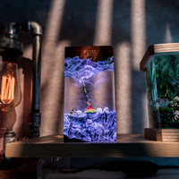 Lampe en époxy personnalisée, lampe en résine époxy, lampe en résine époxy personnalisée, lampe en bois et résine, veilleuse personnalisée, cadeau fait main, anniversaire