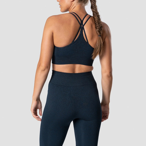 Soutien-gorge de sport à séchage rapide taille haute bout à bout Leggings de Yoga Fitness vêtements d'entraînement sport Leggings serrés femmes ensembles de Yoga - Product Image 2