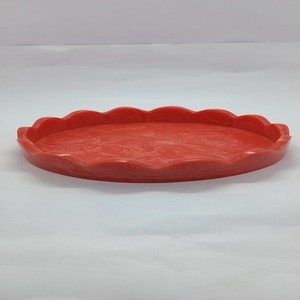 Plateau à un étage en résine classique fait à la main pour servir la vaisselle, les boissons, les collations, décoration d'intérieur durable pour le salon, la cuisine - Product Image 1