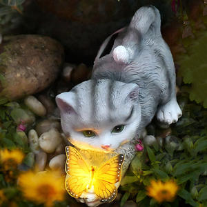 Vente en gros de figurine décorative sculpture de chat à bas prix meilleure vente affichage de jardin solide sculpture et statue vaisselle - Product Image 4