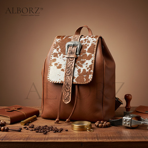 Sac à dos en cuir de vachette véritable, grande capacité, fait main, style bohème, populaire, tendance, de luxe, pour le voyage et les trajets quotidiens - Product Image 3