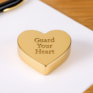 OEM Gold-Plated Custom Heart Shape Casting Metal Paperweight for Promotional <b>Desk</b> Souvenir <b>Gifts</b> Love Theme Anniversary <b>Gift</b> - Product Image 6