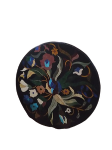 Pietra Dura khảm Inlay bảng Top đa-đá Vòng Bàn cà phê hàng đầu cho đồ nội thất nhà thiết kế hiện đại màu đen đá cẩm thạch - Product Image 2