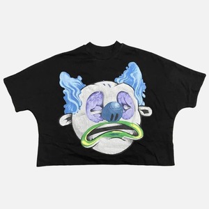เสื้อยืดครอปทรงหลวมไร้รอยต่อสำหรับผู้ชายและผู้หญิงเสื้อครอปเข้ารูปแนวฮิปฮอปโอเวอร์ไซส์ - Product Image 3