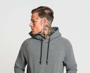 Sweat à capuche de luxe pour hommes, style Hip Hop, avec impression en relief, 100% Coton, coupe ajustée, en molleton épais, streetwear, pour l'hiver, type survêtement - Product Image 5