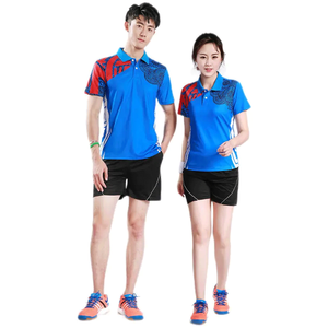 Unisex Quick Dry 100% Polyester Custom <b>Badminton</b> & Tennis Running Sports Shorts Uniform Sets - Product Image 2