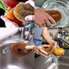 Cepillo de fibra de coco natural para lavar platos, zapatos de cocina limpios: su forma natural y sostenible de limpieza - Product Image 4