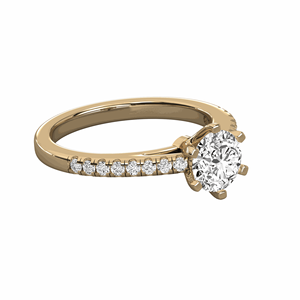 Anillo de Compromiso Solitario con Diamante Redondo - Product Image 2
