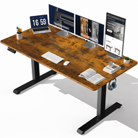 Bureau d'ordinateur électrique réglable en hauteur pour le jeu et l'étude, 47 pouces, bureau assis-debout à moteur unique