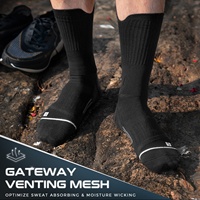 Chaussettes de sport pour hommes anti-friction, coussinées, anti-ampoules, respirantes, pour la randonnée, la course à pied et la compression