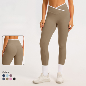 Pantalones de Yoga de cintura alta XL para mujer, ropa deportiva para gimnasio, entrenamiento físico, hecha de Pakistán, Spandex, tela de punto de nailon, mallas de Yoga - Product Image 5