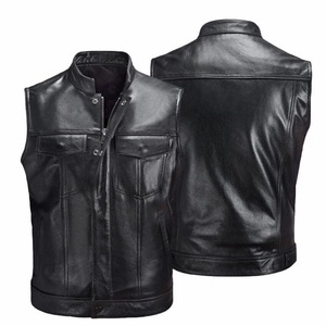 Chaleco de cuero estilo Club para hombre, Chaleco de cuero Original clásico, chaleco calefactable para hombre, chalecos utilitarios personalizados para hombre de alta calidad - Product Image 1