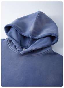 Sweat à capuche pour homme en couleur unie, durable, délavé au soleil, personnalisable, léger, décontracté, sweats à capuche délavés au soleil pour homme - Product Image 4