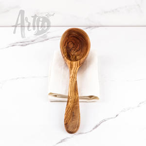 ArtisRaw-Juego de 3 cucharones de sopa de madera de olivo hechos a mano, respetuosos con el medio ambiente, para uso doméstico y en restaurantes - Product Image 4