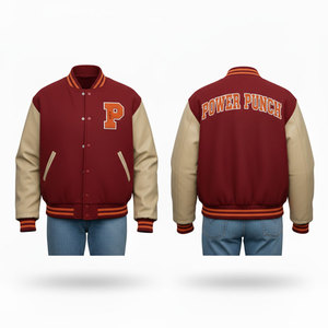 แจ็คเก็ตวาร์ซิตี้คุณภาพสูงสำหรับทุกเพศ ใส่ได้ในฤดูหนาว ปักโลโก้ตามสั่ง คอตั้ง กันน้ำ เป็นมิตรกับสิ่งแวดล้อม รับผลิตแบบ OEM - Product Image 3