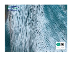Fourrure synthétique en polyester/acrylique à poils longs, tricotée, de haute qualité, couleur turquoise, pour tapis, jouets, vêtements, tissus d'ameublement et textiles de maison - Product Image 6