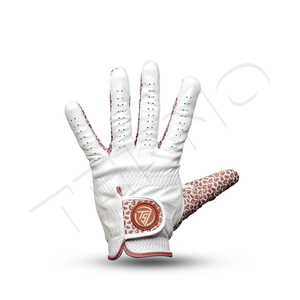 Venta al por mayor Cabretta cuero antideslizante blanco GUANTES DE Golf logotipo personalizado Material suave ajuste completo GUANTES DE Golf para las mujeres - Product Image 3