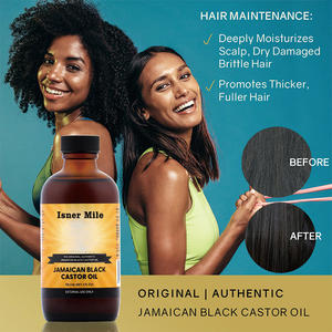 Huile de ricin noir jamaïcain 100% traitement naturel pour la perte de cheveux cuir chevelu et la croissance des cheveux de la peau - Product Image 5